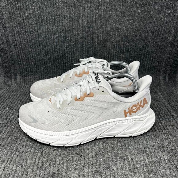 Hoka One One Arahi 6 Nimbus Cloud Grey Gold Running Shoes Women’s 9.5 B - Picture 3 of 10